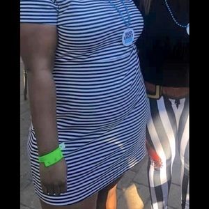 Old Navy B&W Striped Dress